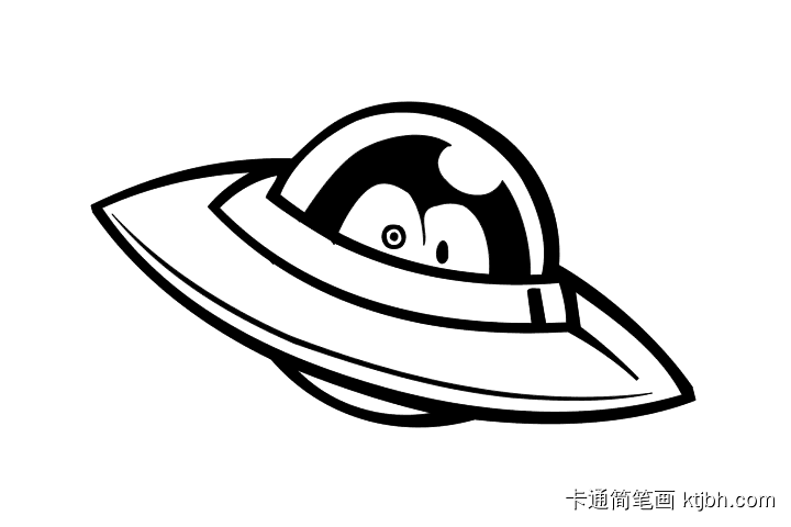 UFO-飞碟简笔画图片-图5