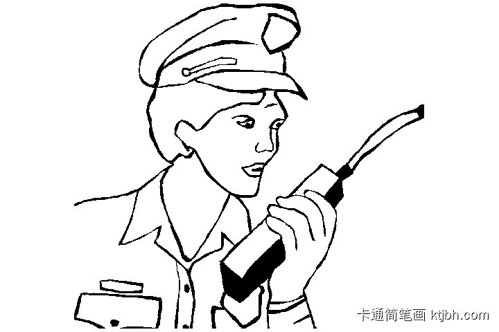 警察叔叔简笔画的画法-图4