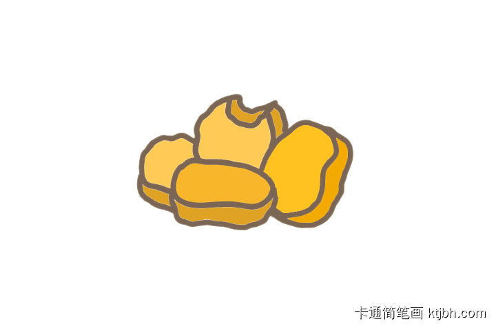 麦乐鸡块简笔画-图3