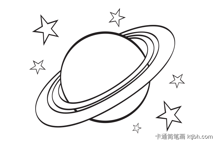 宇宙星球简笔画图片-图2