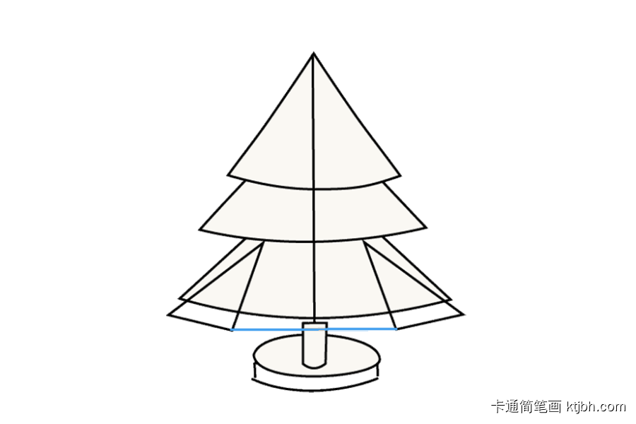 步骤12：使用直线连接两个三角形。