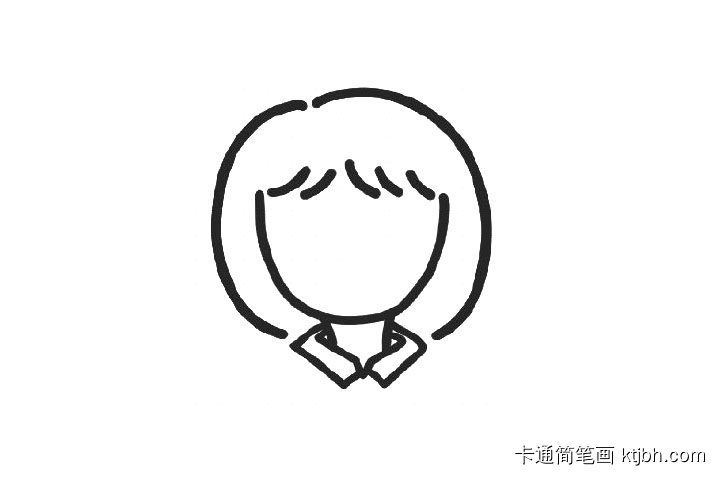 生气小女孩头像简笔画-图3