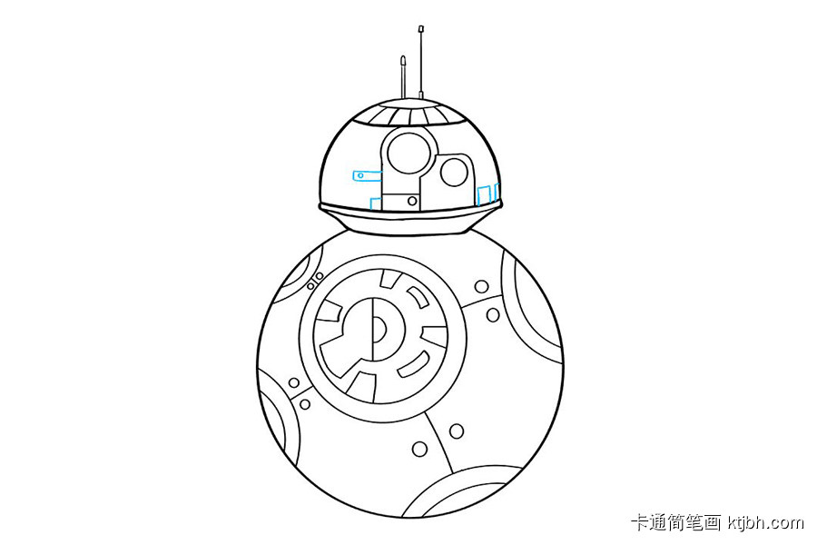 星球大战BB-8机器人怎么画-图8