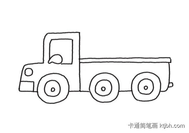 满载而归的大货车简笔画-图4