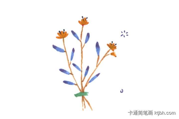 六张美丽的花花简笔画图片-图6