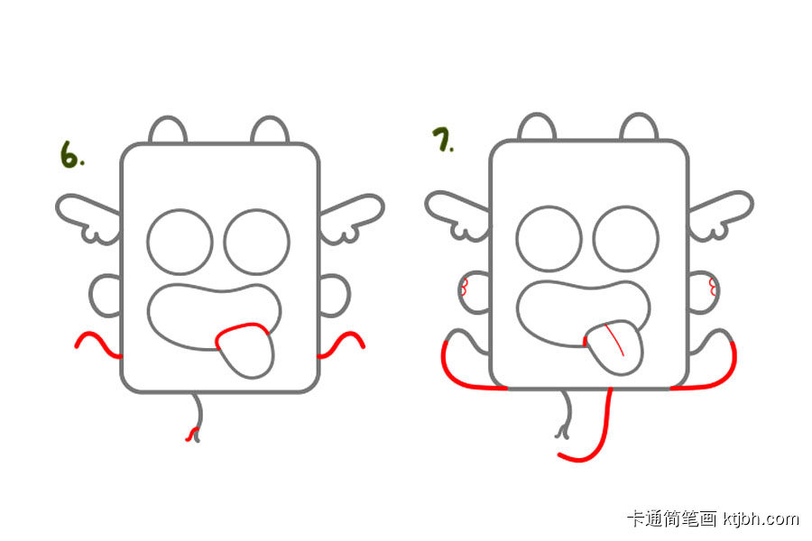 简单可爱的卡通怪物怎么画-图4